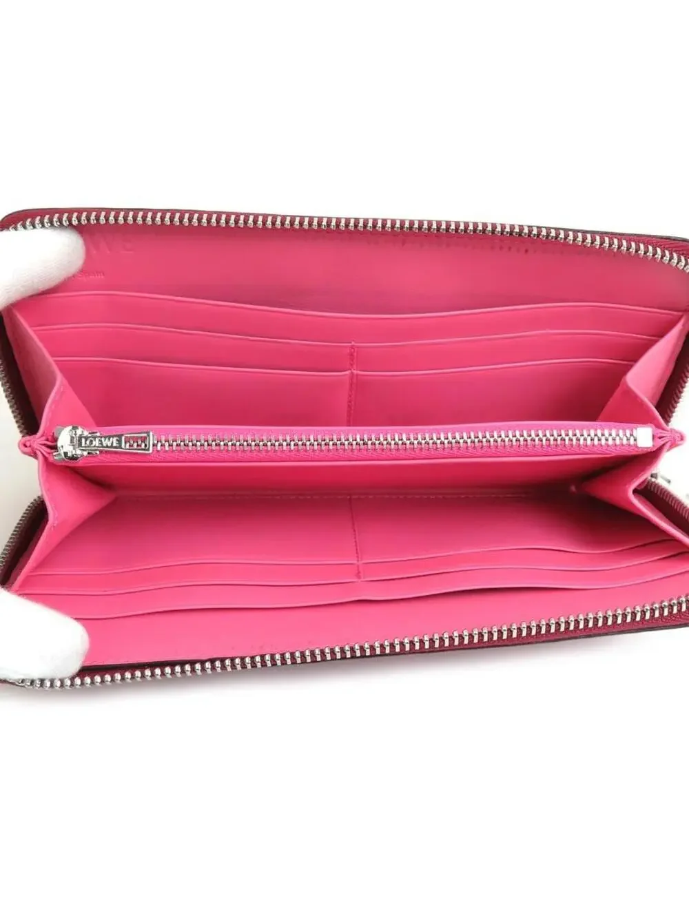 Auth Loewe Anagram Zip Around Long #280415L27B